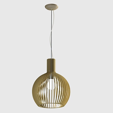 Sleek Octo Pendant Lamp 3D model image 1 