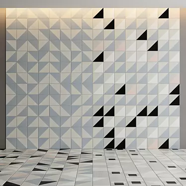 Futuristic Bauhaus-Inspired Ceramic Tiles 3D model image 1 