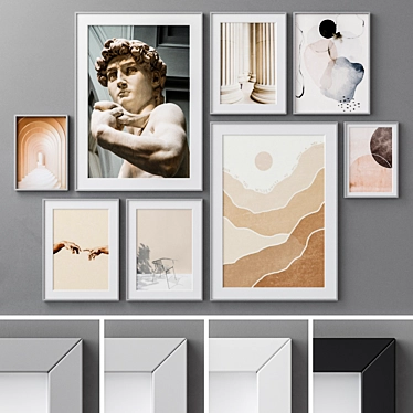 Dynamic Frames Collection - 4 Colors | 50x70, 30x40, A4 3D model image 1 