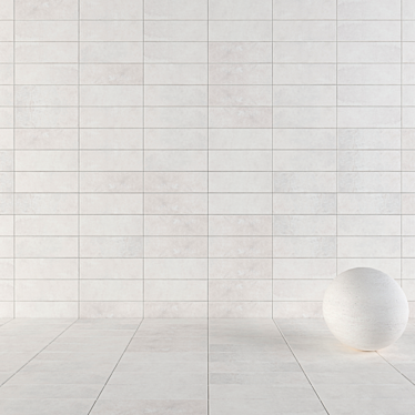 Modern Concrete Wall Tiles: Suite Bianco 3D model image 1 