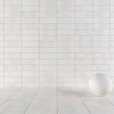 Suite Bianco Concrete Wall Tiles: 6 HD Textures 3D model image 1 