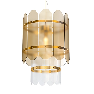 Elegant Twin Pendant Light 3D model image 1 