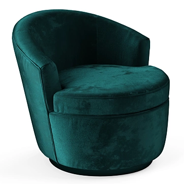 Elegant Georgette Green Armchair 3D model image 1 