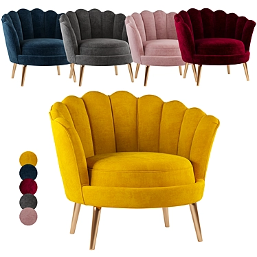 Elegant Santena Chair: Modern & Stylish 3D model image 1 