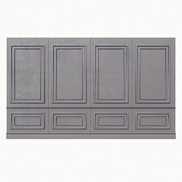 Sleek Artistic Wall Panel 3D model image 1 