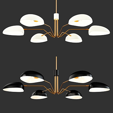 Elegant Jane Chandelier - Illuminate Your Space 3D model image 1 