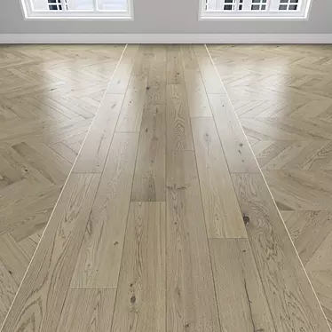 Versatile Parquet Oak Flooring 3D model image 1 