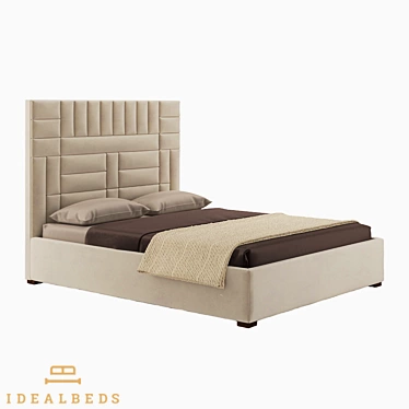 Spacious and Stylish Bed 3D model image 1 