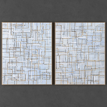 Modern Frames Set - 2 Pieces 3D model image 1 