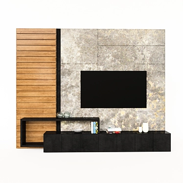 Sleek TV Wall Mount 3D model image 1 