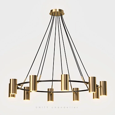 Lampatron Unity 10-Lamp Chandelier 3D model image 1 