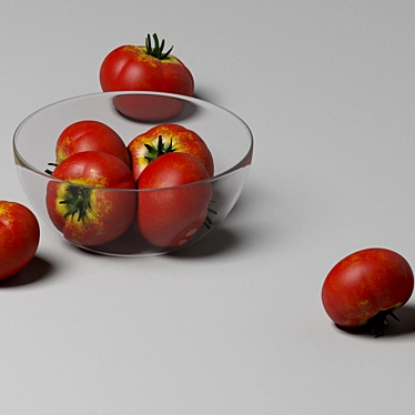 Fresh and Juicy Tomato Harvest 3D model image 1 