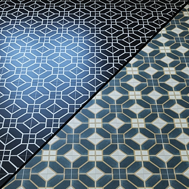 Elegant Black Napoli Tiles 3D model image 1 