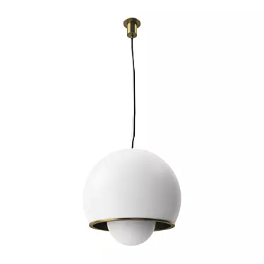 1960s Italian Suspension Light 3D model image 1 