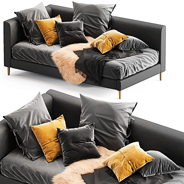 Timo Corner Sofa Bed: Stylish and Versatile 3D model image 1 