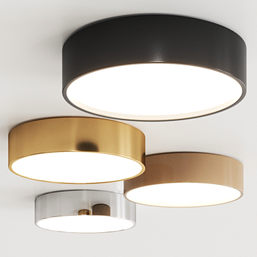 Metalmek Circle 9750: Contemporary LED Aluminum Ceiling Light 3D model image 1 