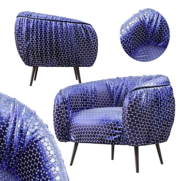 Elegant Hamilton Conte-Oleg Armchair 3D model image 1 