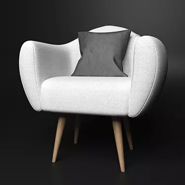 Cozy Velvet Armchair 3D model image 1 