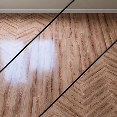 French Oak Chevron Laminate 3D model image 1 