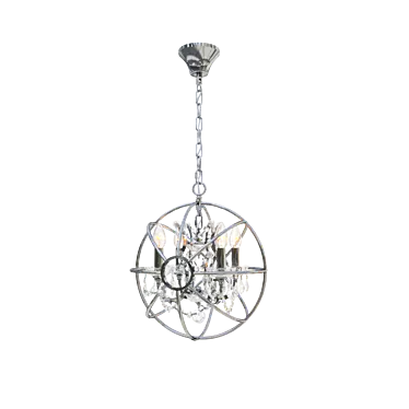 LOFT IT Chrome Crystal Chandelier 3D model image 1 