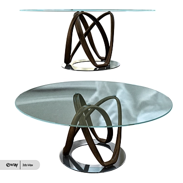 Sleek Porada Infinity Table 3D model image 1 