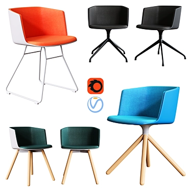 LaPalma CUT - Stylish and Versatile Chair 3D model image 1 