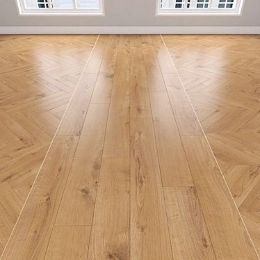 Versatile Parquet Oak: Herringbone, Linear & Chevron 3D model image 1 