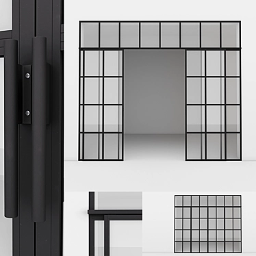 Sleek Aluminium Door - Vray & Corona 3D model image 1 