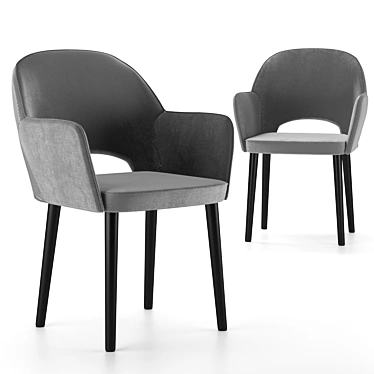 Venus Velvet Chair: Stylish Comfort for Your Home 3D model image 1 