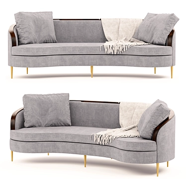 Modern Ava Sofa - Stylish Comfort. 3D model image 1 