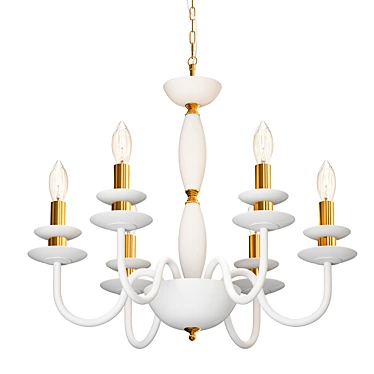 Elegant Candle-inspired Chandeliers 3D model image 1 