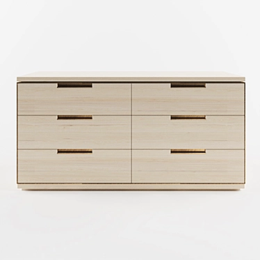 Sleek Fortis Drawer Cabinet | Holly Hunt 3D model image 1 