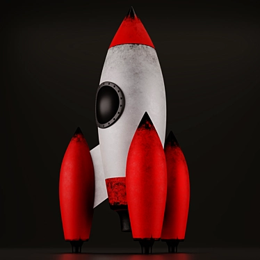 Space Blast Toy Rocket 3D model image 1 