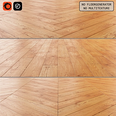 Versatile Laminate Flooring: 3 Layout Options, Editable Poly, 7 Tile Patterns 3D model image 1 