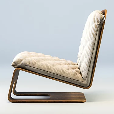 Elegant MOS Lounge Chair: Unique Design, Wood Frame 3D model image 1 
