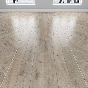 Oak Parquet: Herringbone, Linear & Chevron 3D model image 1 