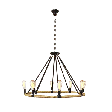 Vintage Industrial Loft Pendant Light 3D model image 1 