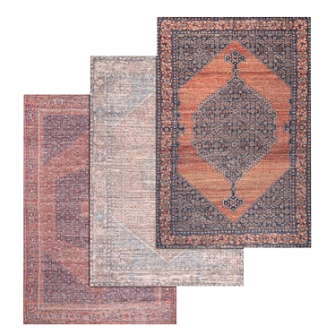 Title: Luxury Carpet Set: High-Quality Textures-3 Variants 3D model image 1 