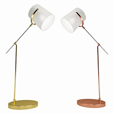 Modern Floor Lamp 4-Light Adjustable 3D model image 1 