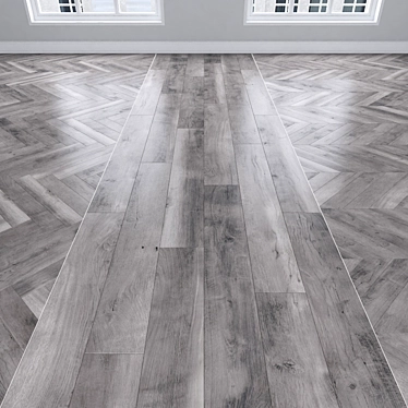 Parquet Oak: Herringbone, Linear, Chevron 3D model image 1 