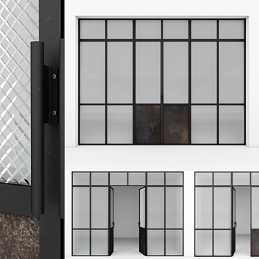 Sleek Aluminum Door - Vray & Corona Compatible 3D model image 1 