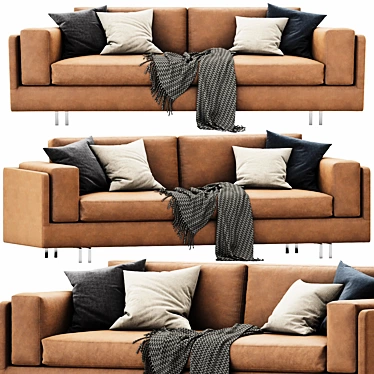 Modern Mama Leather Sofa 3D model image 1 