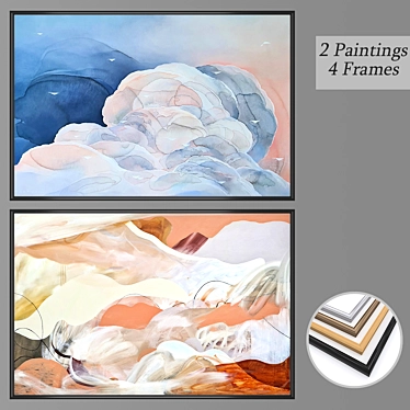 Contemporary Wall Art Set 3D model image 1 