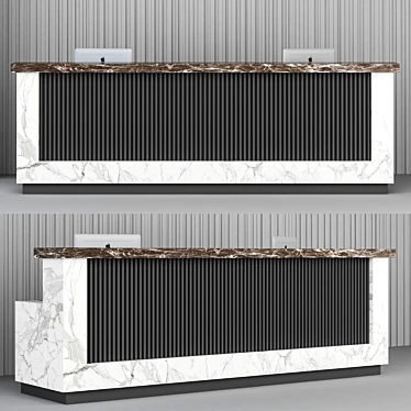 Sleek Reception Desk Solution 3D model image 1 