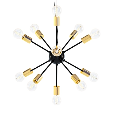 Sleek Black and Gold Sputnik 3D model image 1 