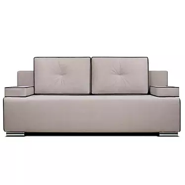 Sao Paulo Velvet Light Gray Sofa 3D model image 1 