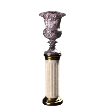 Vintage Pedestal Vase 3D model image 1 