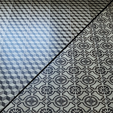 Cotto Black: Elegant and Timeless Tiles 3D model image 1 