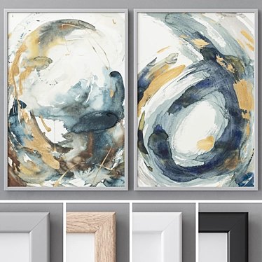 Abstract Art Frames Set 3D model image 1 