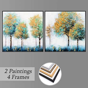 Versatile Set of Wall Paintings 3D model image 1 